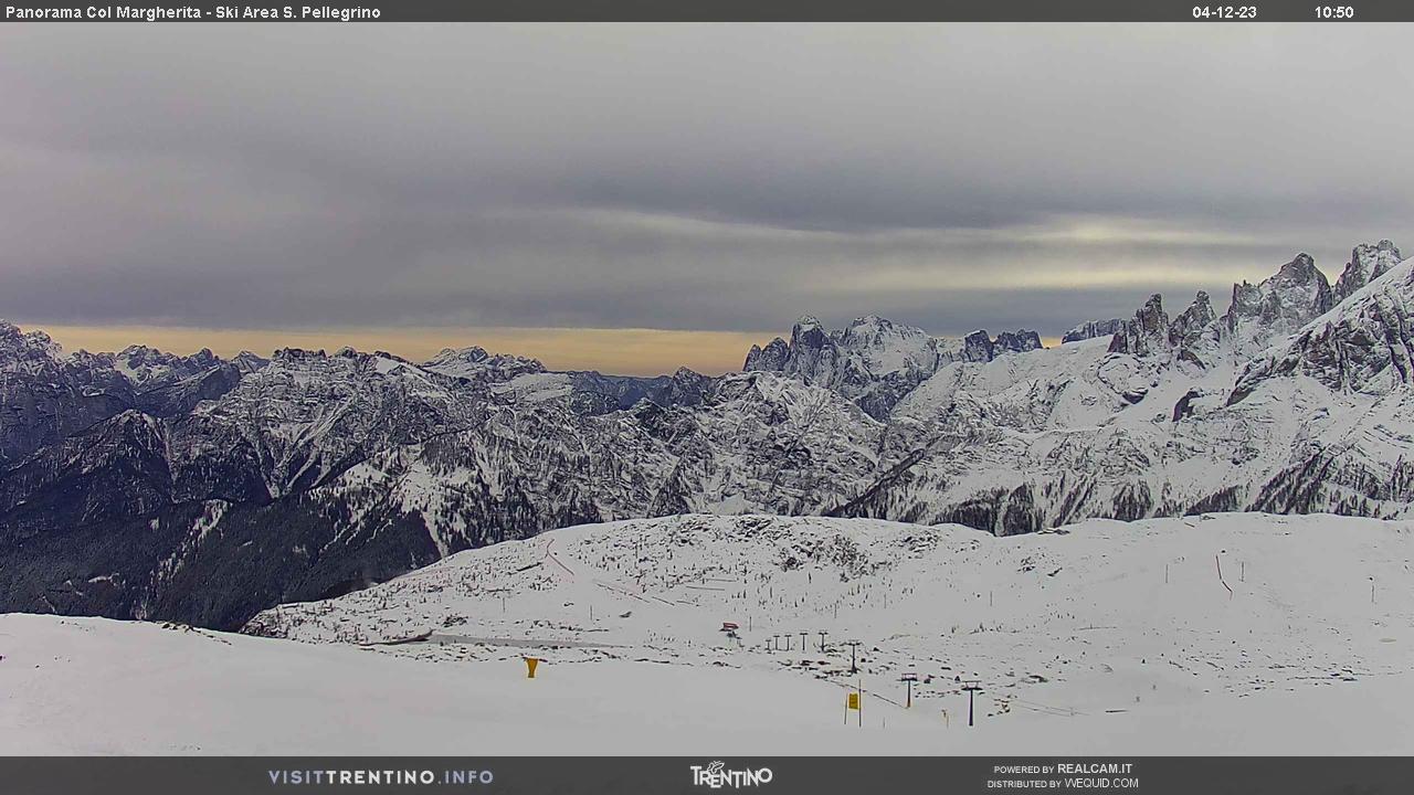 Webcam Panorama da Col Margherita verso piste di Falcade